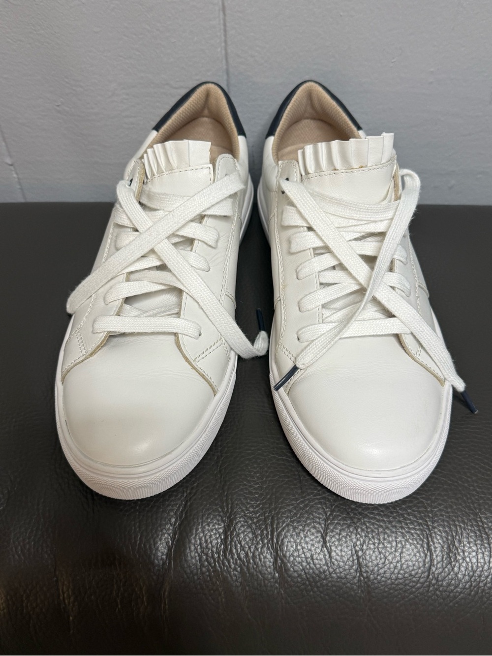 Brooks Brothers women’s White Sneakers with Navy Accents